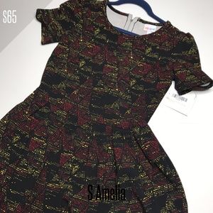 LuLaRoe Amelia Dress Pockets Pleats